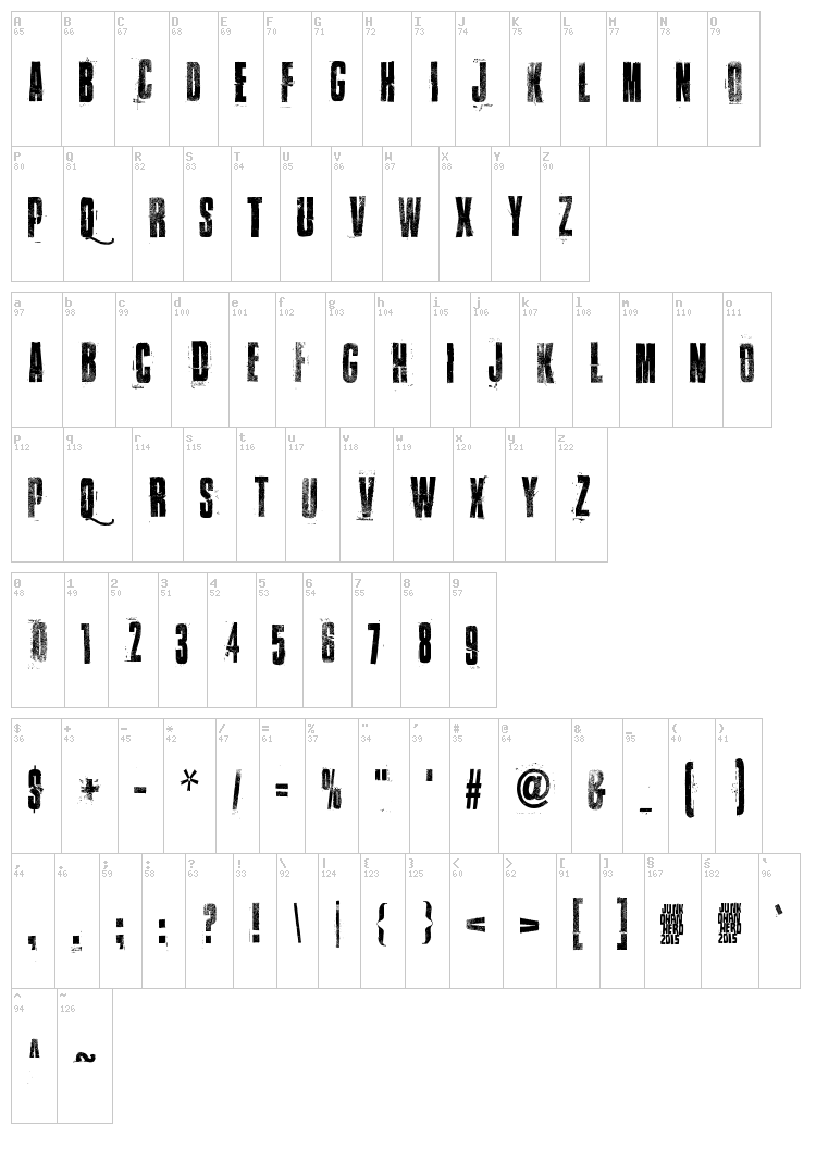 Walk this way font map